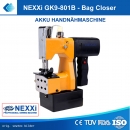 Ultraleichte HAND SACKNHMASCHINE mit Akkubetrieb, Akku-Handnhmaschine - Nexxi GK9-801B