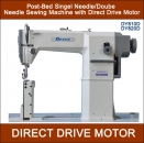 Direct Drive 1 Nadel Sulen-Nhmaschine DY-810D Post Bed mit Rollfuss-Set