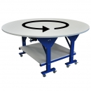 DREHTISCH SK-3/O Runder, drehbarer Tisch mit PVC-Kante Regalstrke 18 mm, mit weiem PCV