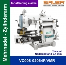 2-Nadel Siruba VC008-02064P/VMR Kettenstichmaschine fr elastische Stoffe-Komplett