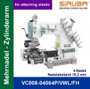 Siruba VC008-04064P/VWL/FH 4-Nadel Kettenstichmaschine fr elastische Stoffe-Komplett