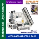 6-Nadel Siruba VC008-06064P/VPL/LSA/R Kettenstichmaschine fr elastische Stoffe-Komplett