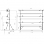 Materialrollengestell fr 3 x Rollen Stoffrollenstnder LS-3 Rollenbreite: 1800 mm, Rollendurchmesser: 500 mm