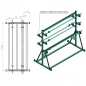 Materialrollengestell fr 5 x Rollen Stoffrollenstnder LS-5 Rollenbreite: 1800 mm, Rollendurchmesser: 400 mm