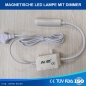 Magnetische LED Nhleuchte 20D - 20 Leds mit DIMMER und 1,50 Meter 220-230 Volt 9Watt - SCHWANENHALSLAMPE