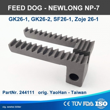 FEED DOG FOR GK26-1, NP-7, ZJ26-1, SF26-1 BAG CLOSER Nr: 244111, Transporteur fr Sackmaschinen Serien 26-1,26-2, NP-7 etc.