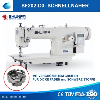 Sewtex Nähmaschinen, Technologien für Bekleidung, Polsterverarbeitung,  Lederverarbeitung - Shunfa SF202-D3 Ledermaschine