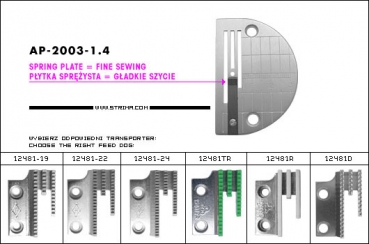 FEDERPLATTE FR AP-2003 - SPRING PLATE FOR AP-2003 Size  1/4