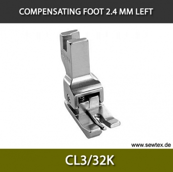 CL3/32K-Compensating foot 2.4mm, left, for fine knitwear