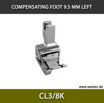 CL3/8K-Compensating foot 9.5mm, left, for fine knitwear