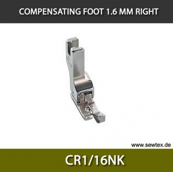 CR1/16NK-Compensating narrow foot 1.6mm, right, for fine knitwear