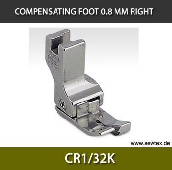 CR1/32K-Compensating foot 0.8mm, right, for fine knitwear