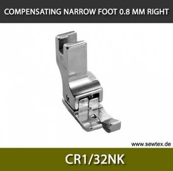 CR1/4K-Compensating foot 6.4mm, right, for fine knitwear