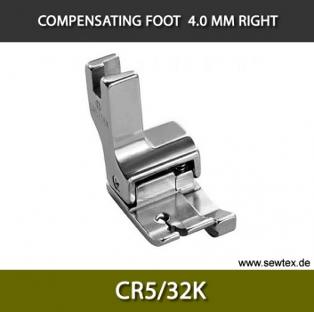 CR5/32K-Compensating foot 4.0mm, right, for fine knitwear