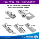 TEXI 1050 Set von 5 Fchen fr Texi Pierrot und Texi Joylock und andere Overlock Nhmaschinen