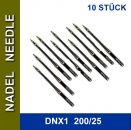 Sets 10 Stück Qualitativ hochwertige Nadeln für alle Industrienähmaschinen Sacknähmaschinen DNX1 200/25