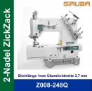 2-Nadel ZickZack Siruba Z008-248Q -Kettenstichmaschine Komplett