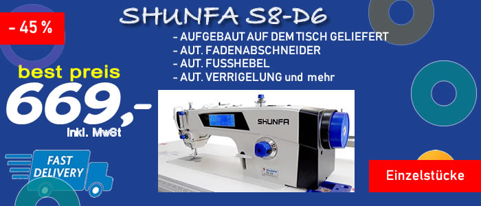 Einzehlnstück ! Shunfa S8-D6 für nur 699 Euro - beste automatische Nähmaschine 
